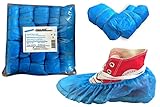 Tiga-Med Überschuhe Einmal CPE OP Schuhüberzieher 100 Stück Marke blau Einmalschuhe Überziehschuhe Einweg Schuhüberzug