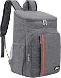 SXYHK 23L isolierter Kühltasche,Thermo Lunchtasche,Kühlrucksack, auslaufsichere Doppeldecker-Kühltasche für Männer, Frauen, für für Picknick Camping Strand Wandern Reisen Einkaufen Reisen (Gray)