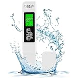 Wasserqualitätstest Meter, Aideepen 3 in 1 LCD Digital Wasserqualität Tester mit Hintergrundbeleuchtung, TDS/EC Wasser Tester für Trinkwasser, Pool, Aquarium, Schwimmbad, Teich