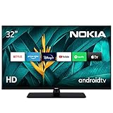 Nokia 32 Zoll (80cm) HD Ready Fernseher Smart Android TV (HDR10, DVB-C/S2/T2, Netflix, Prime Video, Disney+) Amazon Exclusive - HNA32GV210 - 2022