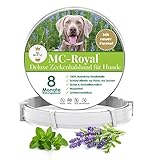 MC-Royal® Deluxe Zeckenhalsband für Hunde - 100% natürliche Inhaltsstoffe - bis zu 8 Monate zuverlässiger Zeckenschutz