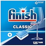 Finish Classic Spülmaschinentabs, phosphatfrei – Geschirrspültabs für die Basis-Reinigung des Geschirrs – Sparpack mit 125 Finish Tabs