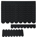 53stk Dachpappe für Vogelhaus Wasserdicht Dachschindeln Selbstklebend Mini Dachschindeln für Nistkastendach Nistkasten Kaninchenstall Hundehütte Briefkastendächer (Schwarz)