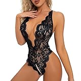 KOEMCY Sexy Body Dessous Damen Babydoll Body Damen Sexy...
