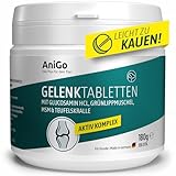 AniGo Gelenktabletten für Hunde – Unterstützt Gelenkfunktion & Beweglichkeit I Mit Grünlippmuschel, Glucosamin, MSM & Teufelskralle – Bewährt bei älteren & aktiven Hunden | 120 Stück