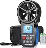 AIOMEST AI-100 Digital Anemometer, Windmesser Windmessgerät Handheld, Windmesser CFM Wind Speed Meter für Windgeschwindigkeit Temperatur Wind Chill Tester, HVAC