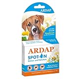 ARDAP Spot On für Hunde von 10 bis 25kg - Natürlicher Wirkstoff - Zeckenmittel für Hunde, Zeckenschutz Hund, Flohmittel Hund - 3 Tuben je 2,5ml - Bis zu 12 Wochen nachhaltiger Langzeitschutz