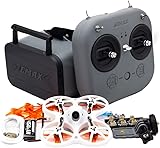 EMAX FPV Drohne EZ Pilot Pro RTF Kit, First Person View Drohnen mit 1200TVL E01 Kamera, 25-100-200 VTX Umschaltbar, Mini Drohne mit Brille und E8-Funksender für Kinder Erwachsene und Anfänger