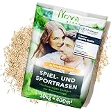 Rasensamen schnellkeimend 10kg = 400m² Sport und Spiel Herbst Premium - SEHR GUT getestet - trockenresistent | Ideal für Neuansaat und Nachsaat