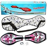 FunTomia Waveboard Original ABEC9 Kugellager inkl. Tasche (Verschiedene Farbdesigns) (Pink/Army)