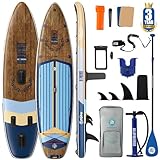 Niphean (Extra Groß) Stand Up Paddling Board, SUP für 2+1 Personen/Familien, SUP Board mit (Anfängergeeignet) Balancierflügel, wasserdichte Handyhülle, Stand Up Paddle Board for Adults, Geschenkideen