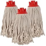 Heidouse 3pcs Mop -Kopf, 22 mm Flechten Baumwoll Wiederverwendbare Mop -Pads, kompatibel mit Standard -Gewindepol