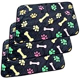 TOGEVAL 3 Stück Flanell Haustier Warmdecke Dicke Sofadecke für Hunde Katzen Wiederverwendbare Käfigdecke für Kleine Tiere Winterwarme Überwurfdecke