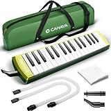 CAHAYA 32 Tasten Melodica für Kinder Melodica Instrument mit Tragetasche geeignet für Anfänger Studenten, musikalisches Geschenk für Jungen und Mädchen, Grün CY0356