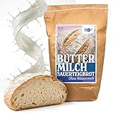 Marcel's Buttermilchbrot - Sauerteigbrot ohne Weizenmehl (4kg für 10-15 Brote)| Brotbackmischung mit Sauerteig & Roggenmehl | Saftig & leicht verdaulich | In 1 Minute zubereitet