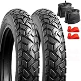 YunSCM 2er-Pack 20 Zoll Heavy Duty E-Bike Reifen 20x4.0 Mantel Plus 2er-Pack 20 Zoll Fat schlauche 20x3.5/4.0 AV32mm Ventil, Compatible Heavy Duty E-Bike 20x4.0 Reifen und schlauche