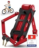 CAPRIBIKE Kinder-Faltschloss für Fahrrad – Hochwertiges...