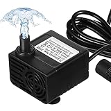 Hemobllo Teichpumpe Tauchpumpe 12v Tauch Pumpe- 5W 500L/ H DC 6-12V Pumpe Bürstenlosen Pumpe Mini Pumpe für Aquarium Aquarium Hause Mini Pumpe Zimmerbrunnen