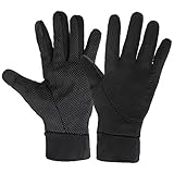 ALPIDEX Softshell Handschuhe Touchscreen-Funktion Running Handschuhe Damen Herren, Größe:M, Farbe:Black