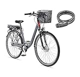 Telefunken E-Bike 28 Zoll Fahrrad für Damen & Herren | Pedelec Citybike mit 7-Gang Nabenschaltung | Rücktritt | EBike inkl. Panzerkabelschloss | Elektrofahrrad 250 W Frontmotor | 468 Wh Li-Ion-Akku