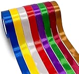 8 Farben 22 m X 20 mm Satinband Stoffband Geschenkband Schleifenband, Schleifen zum Basteln und Dekoration, Geschenk Verpacken, Dekoband für Hochzeitsdekoration