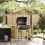 Garten Schrank Outdoor Gerätezelt, Grillhütte Braun 133,5 x 63 x 200 cm Imprägniertes Kiefernholz für Hinterhof, Terrasse, Rasen