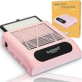 GASHIO® Staubabsaugung für nägel - Absaugung nägel - Effizient Nagelstaubsauger - Professional Nagelsauger - Absauger für gelnägel - Nail Dust Collector - Staubsammler mit HEPA Filter 80W Rosa