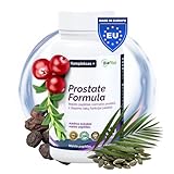 Prostata Komplex Kapseln - Hochdosiert mit Kürbiskern, Sägepalmenextrakt, L-Arginin-Hydrochlorid, Cranberry-Extrakt mit Vitamin E B6, Zink, Selen - 60 Vegan Kapseln (1 pro Tag) - Laborgeprüft