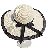 Hut für Männer Sonnenhut für Frauen Breite Krempe Fliege Sonnencreme Sommer Strohhut Mode Schatten große Krempe Damenmütze Outdoor Sonnenschutz Geschenke