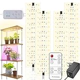 YSRSAI Vollspektrum LED Pflanzenleuchte mit Fernbedienung, Samenstart Pflanzenlicht, 316 LED Pflanzenlicht Indoor Pflanzenwachstumslicht, mit 3/9/12H Timer, 10 Helligkeitsoptionen (4Pcs Set)