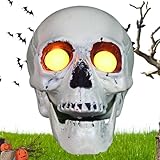 Solar-Dekoration für Halloween, Skeletthände, Totenschädelhände, solarbetrieben, solarbetriebene Erdspieße, Halloween-Dekoration, Wegbeleuchtung, Gartenstecker mit Soundeffekt