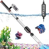 Suness Mulmsauger Aquarium Elektrisch: 24W Smart Aquarium Sauger mit Timerfunktion, Einstellbare Leistung, Aquarium Zubehoer, Aquarium Reinigungsset für Wasserwechsel, Kies und Bodengrund Reinigen