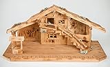 Holz und Gartentrends Weihnachtskrippe Krippe Krippenstall Weihnachten Weihnachtskrippen Tischkrippen Krippenfiguren (Weihnachtskrippe W09)