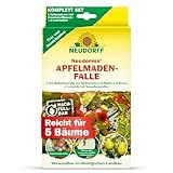 Neudorff Neudomon ApfelmadenFalle – Nachfüllbare Falle mit Speziallockstoff gegen Apfelwickler schützt Äpfel und Birnen vor Madenbefall, 1 Set, Grün