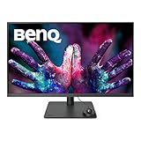 BenQ PD3205U 32 Zoll 4K Monitor für Grafiker, IPS, AQCOLOR-Technologie, 99 % sRGB, 99 % Rec. 709, Delta E ≤ 3, Werkseitig Kalibriert, Uniformity, 90W USB-C, HDMI, DP, KVM, Kompatibel mit MacBook