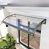 Wasserdichtes Vordach für Veranda, Tür, Fenster, Balkon, 100 x 130 cm, wetterfester Unterstand für Zuhause