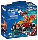 PLAYMOBIL City Action 71040 Rettungsschwimmer-Quad mit Rückziehmotor, ab 4 Jahren