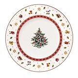 Villeroy & Boch – Toy's Delight Specials Frühstücks-/ Dessertteller Rot und Weiß, Spülmaschinenfest, Mikrowellensicher, Teller, Frühstücksteller, Dessertteller, Weihnachtsgeschirr, Premium Porzellan