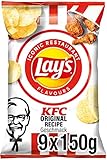 Lay's KFC Kentucky Fried Chicken - Knusprig gewürzte Kartoffelchips für eine gelungene Party (9 x 150 g) (Verpackungsdesign kann abweichen)