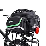 ROCKBROS Fahrradtaschen für Gepäckträger, wasserdichte Gepäckträgertasche mit Regenschutz, Transporttasche 17-35L