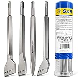 S&R Bohrhammer Meißel-Set SDS-plus, 4-teilig, robust und...