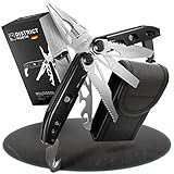 District North Multitool Black Series faltbares Multifunktionstool vollgepackt mit 16 Tools | Allround Multitool mit Klappmesser Outdoor Multifunktionswerkzeug Camping Survival