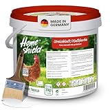 Home Shield Kalkfarbe Hühnerstall Pulver 3 kg im Eimer, weiß - Streichkalk zum Anrühren - Matte, naturweiße Stallfarbe mit guter Deckkraft für Ställe