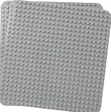 Große Bauplatte Kompatibel mit Aller führenden Marken,Classic Grundplatte für großen Bausteine Sets,38 * 38cm Platten-Set für Kreatives Vorschulspielzeug,2PCS Grau