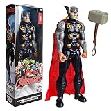 Thor Figur, Marvel Avengers Titan Hero Serie Thor, Marvel Thor Figur, Thor Action Figur 30 cm Großes Spielzeug für Kinder ab 4 Jahren Geburtstagsgeschenk (Thor)