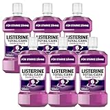 LISTERINE Total Care Zahn-Schutz (6 x 500 ml), schützende Mundspülung gegen Karies mit 6 in 1 Wirkung, antibakterielles Mundwasser schützt vor Zahnfleischproblemen, bis zu 24h frischer Atem