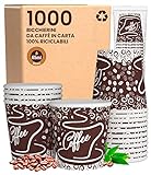 Eurocali 1000 Espresso Pappbecher 65ml Biologisch Abbaubare Kaffee Einwegbecher - Ökologisches Design BrownCUP - Kleine Größe für italienischen Espresso für Heißen Getränken