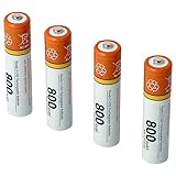 vhbw 4X AAA Micro Akku kompatibel mit Audioline BigTel 200, 202, 280, Bullet 200, 280, 282, Master 300, 380, 382, 383, Matrix 400, 480 schnurlos Telefon (800mAh, 1,2V, NiMH)