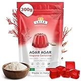 Agar Agar Pulver 300g - Veganes Gelatinepulver - Glutenfrei, Pflanzliche Gelatine - Premium Qualität für Geliermittel und Verdickungsmittel,HALAL, KOSCHER UND KETO