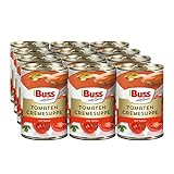 Buss Tomatencreme-Suppe - Besonders cremige Tomatensuppe verfeinert mit Sahne - 12 x 400 g